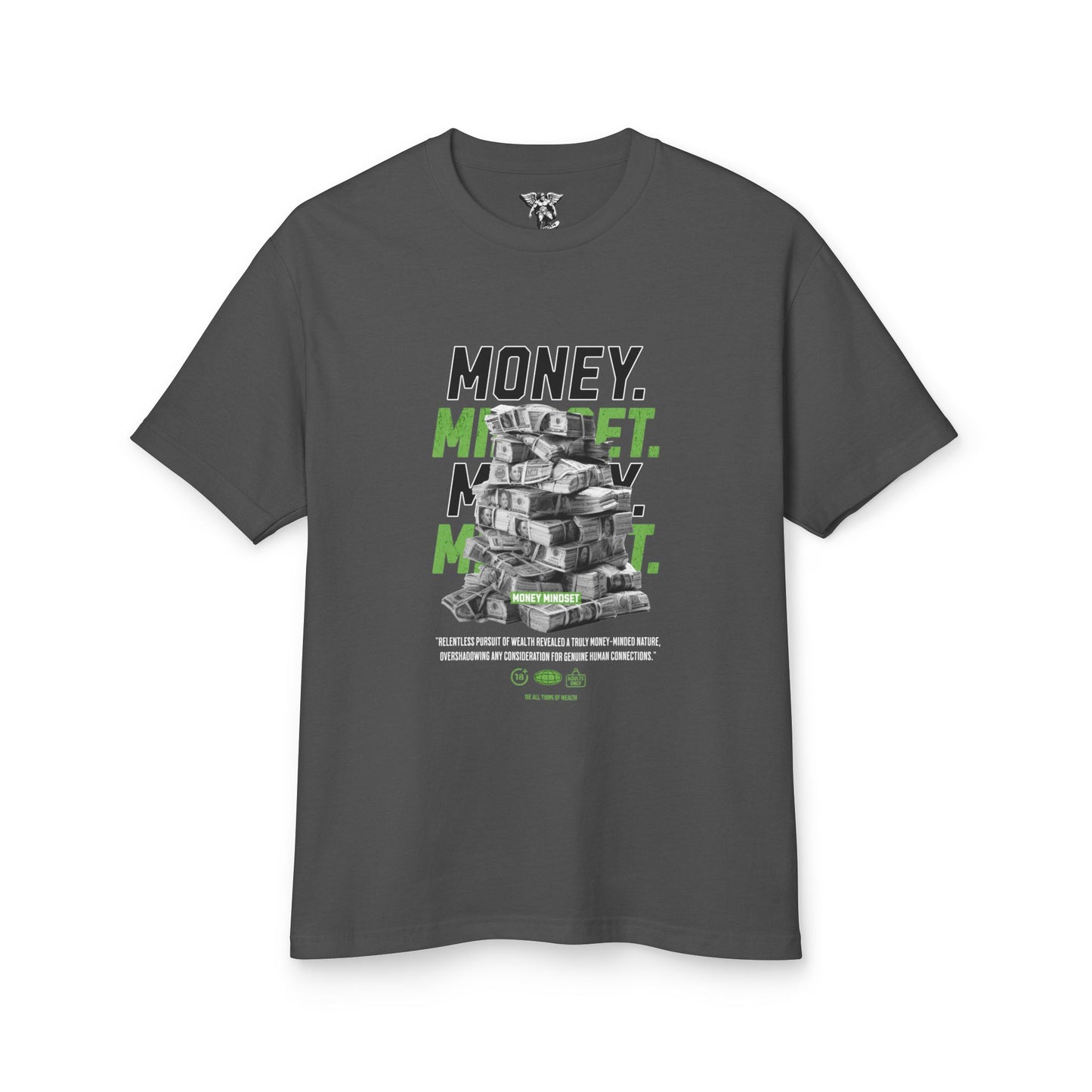 Money Mindset Heavyweight Tee — Motivational Graphic T-Shirt