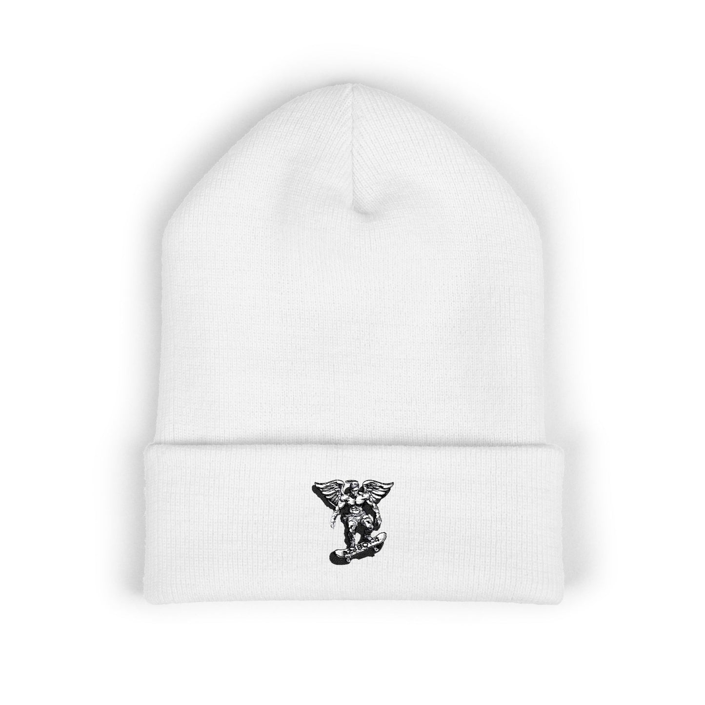Azboy Embroidered Cuffed Beanie — Classic Knit Beanie