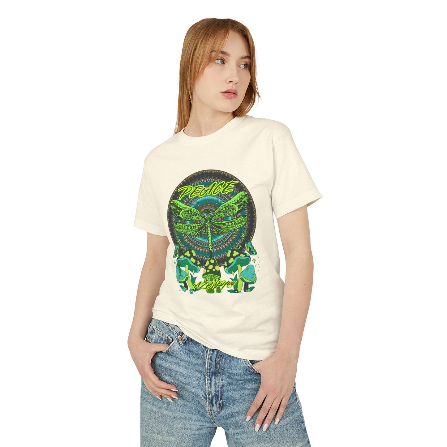 Peace Butterfly Heavyweight Tee — Eco-Friendly Graphic Tee