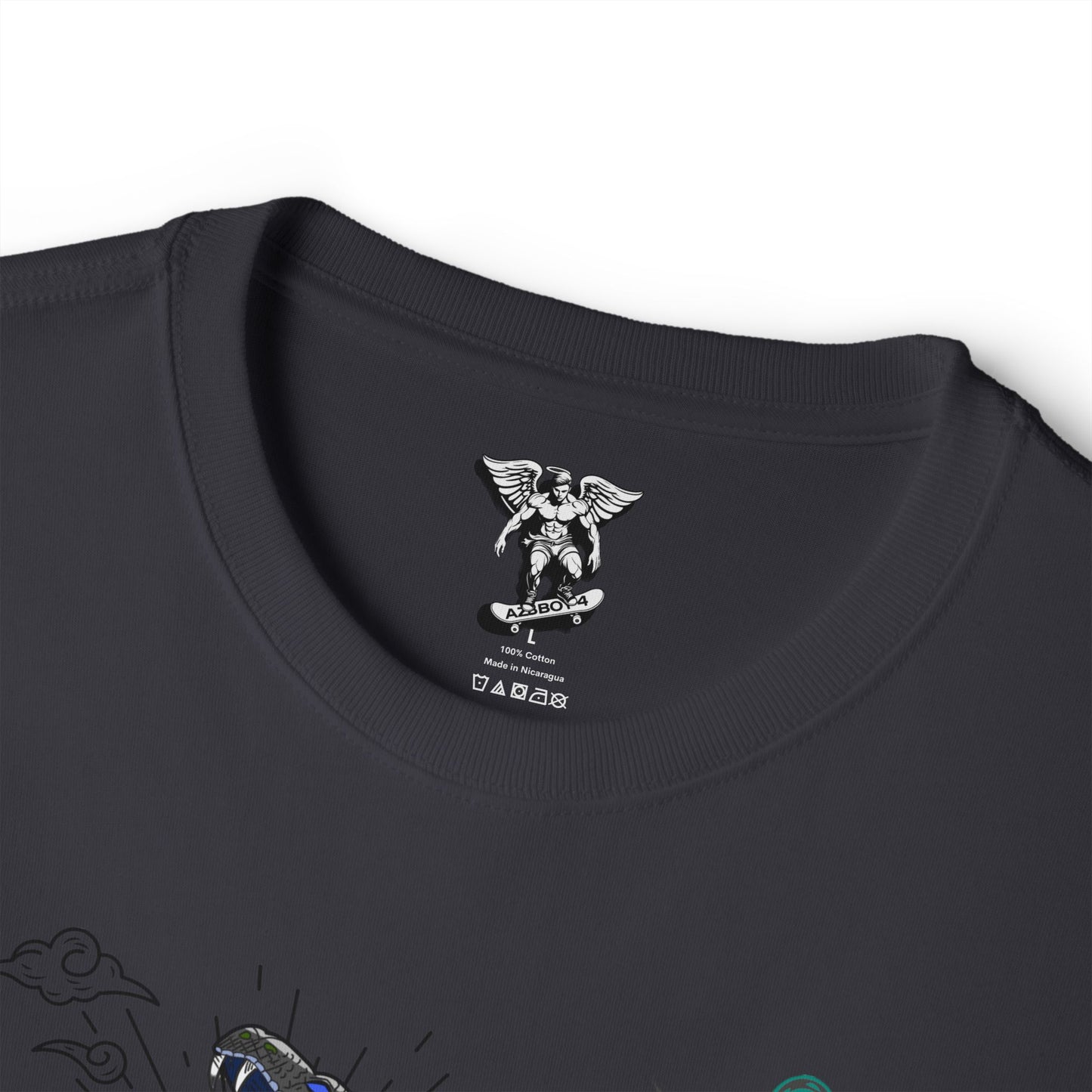 Serpent & Rose Graphic Tee — Japanese Script Oversized Boxy T-Shirt