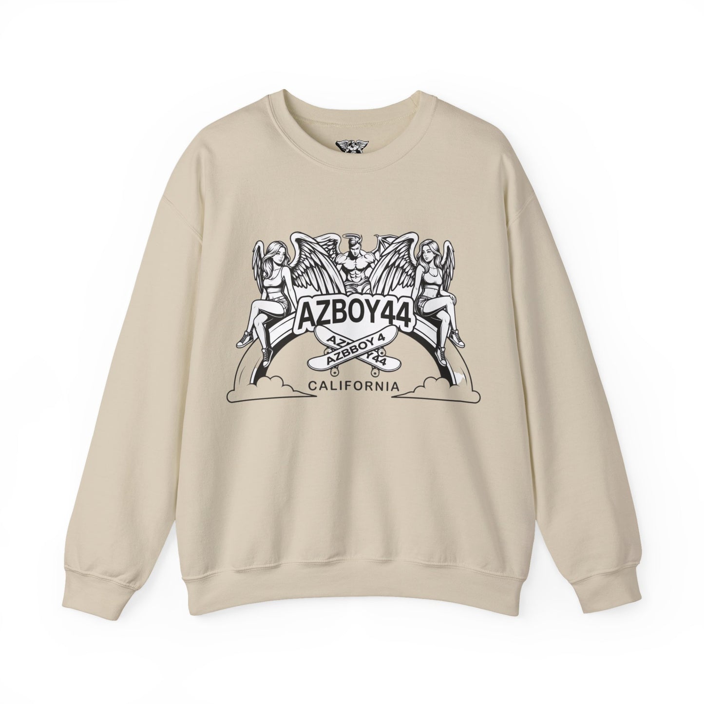 Crewneck Sweatshirt — AZBOY44 California Angel Graphic