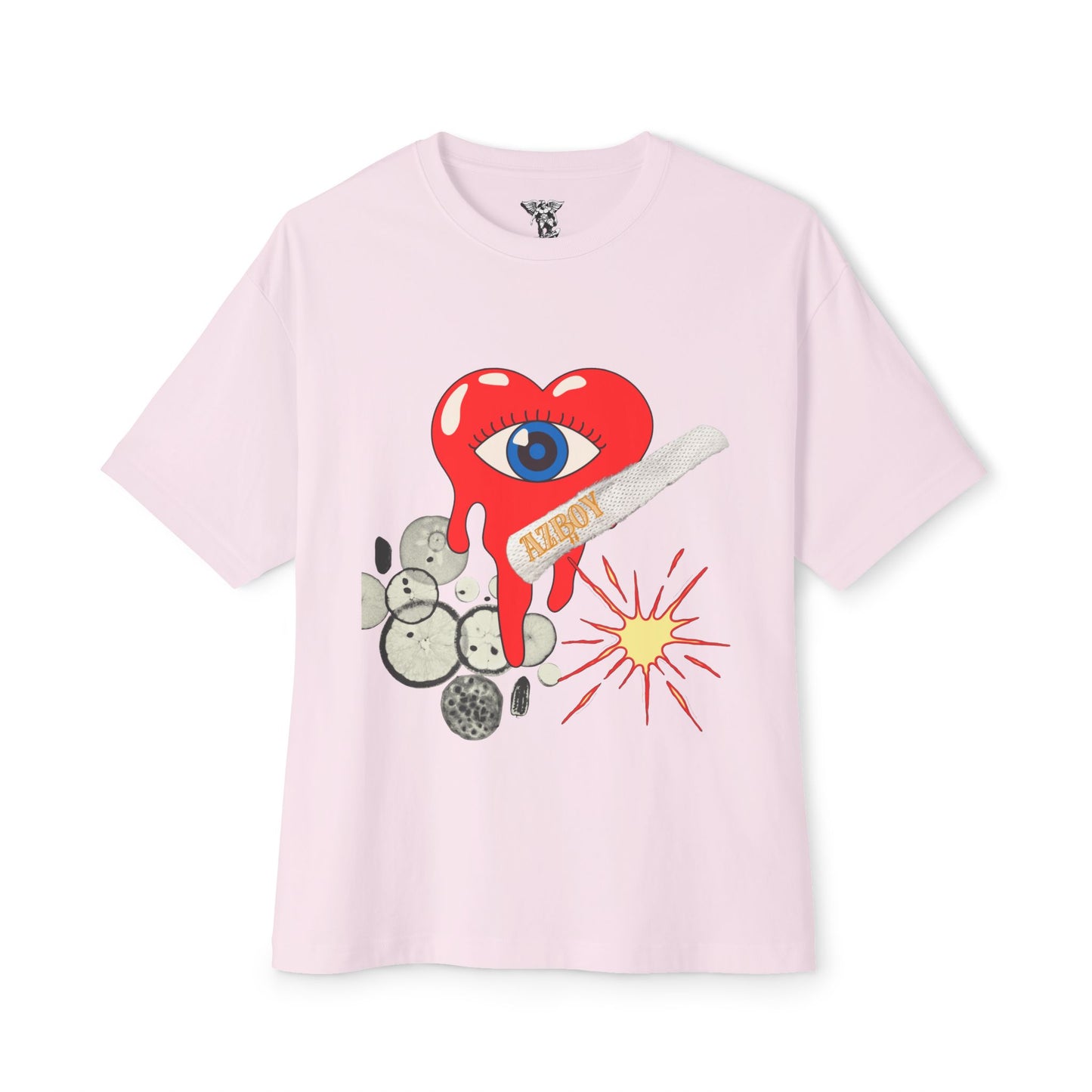 Oversized Tee Red Heart Eyes AZBOY44 Design