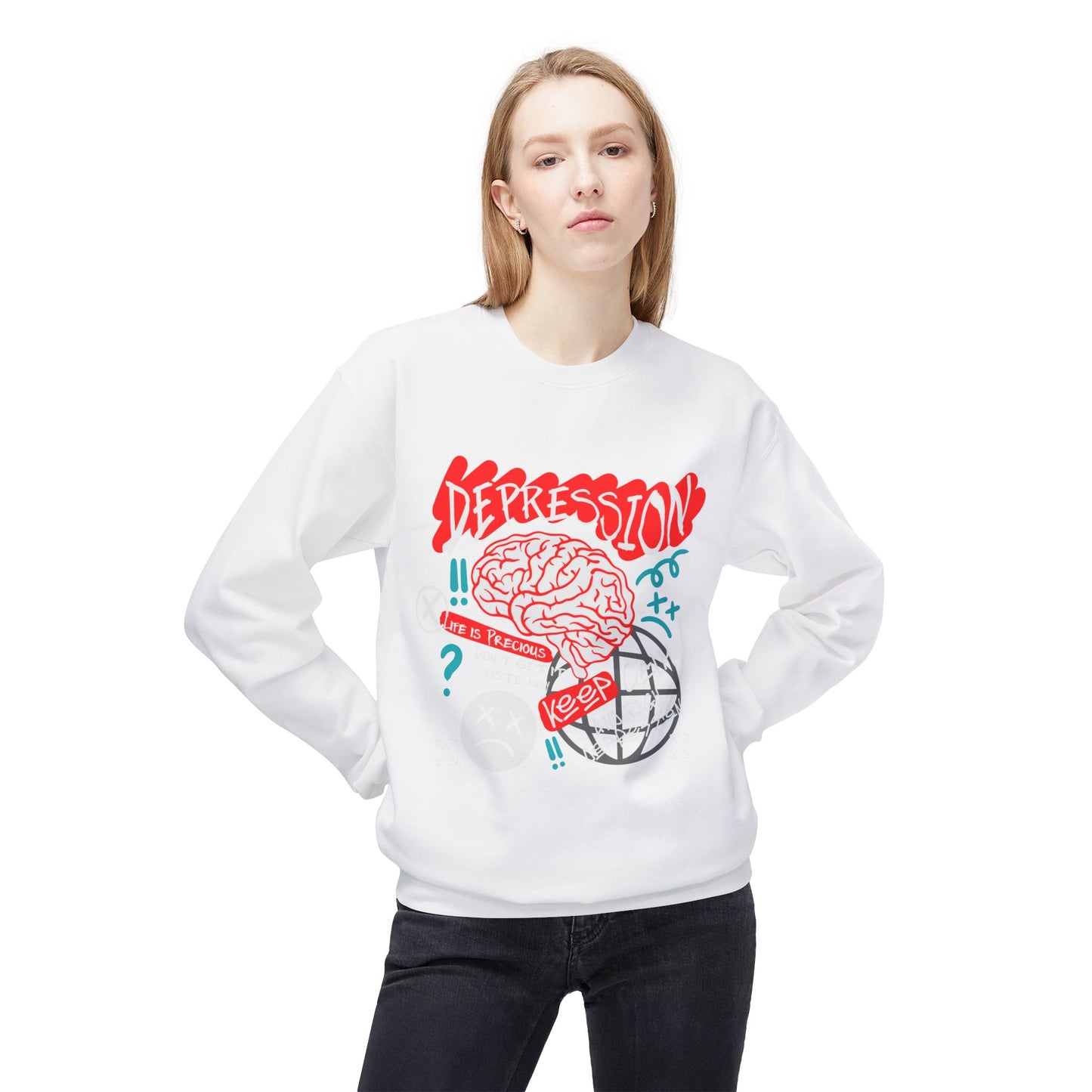 Depression Awareness Fleece Sweatshirt