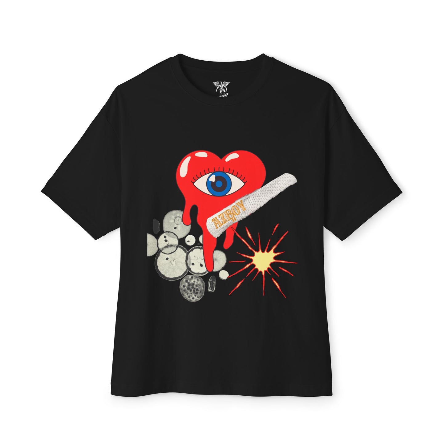Oversized Tee Red Heart Eyes AZBOY44 Design