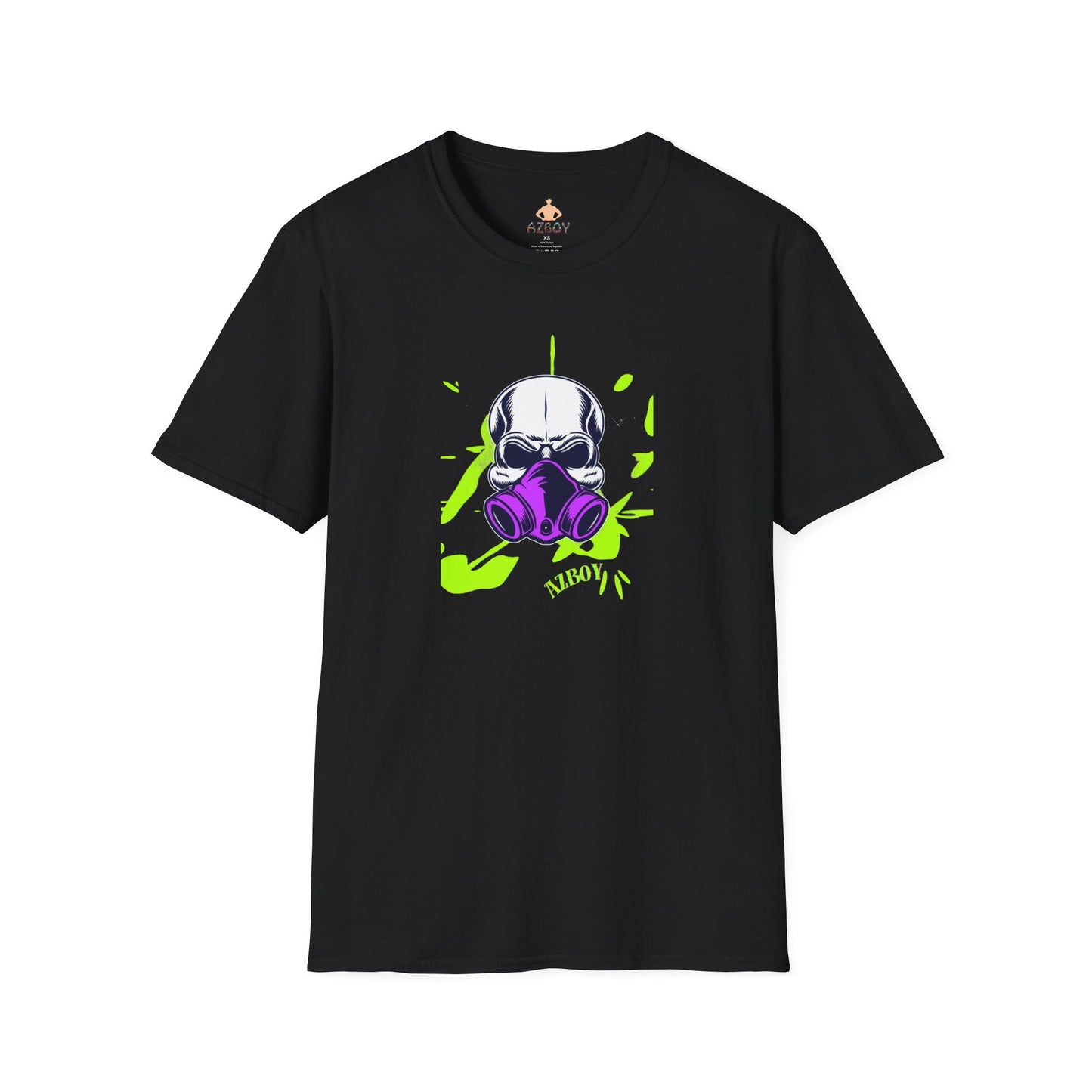 AZBOY44 gas mask Skeleton skull(Softstyle T-Shirt)