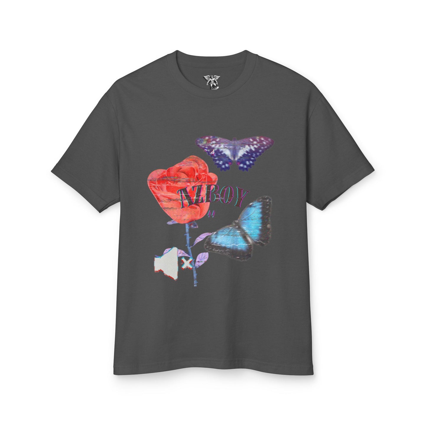 Butterfly Rose Tee — AZBOY44 Floral Graphic T-Shirt