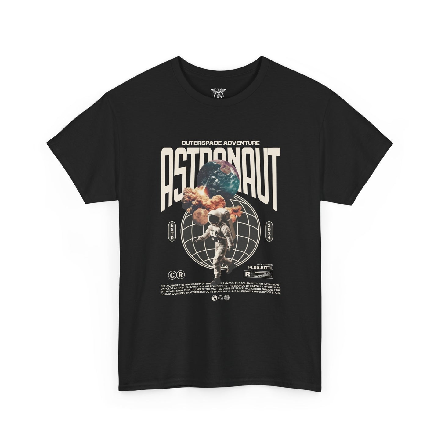 Retro Astronaut Adventure T-Shirt — Space Lover Graphic Tee, Adventure Gift