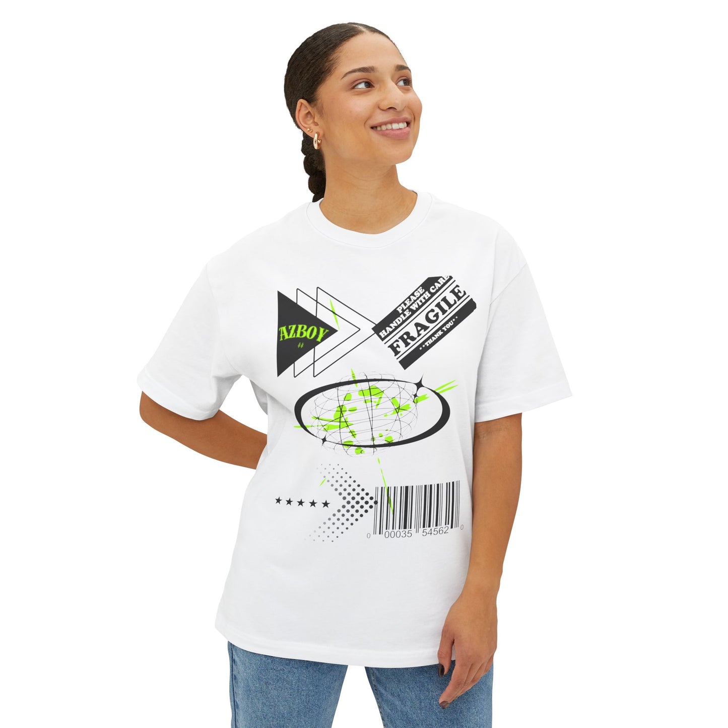 AZBOY Retro Graphic T-Shirt — Unisex Boxy Tee