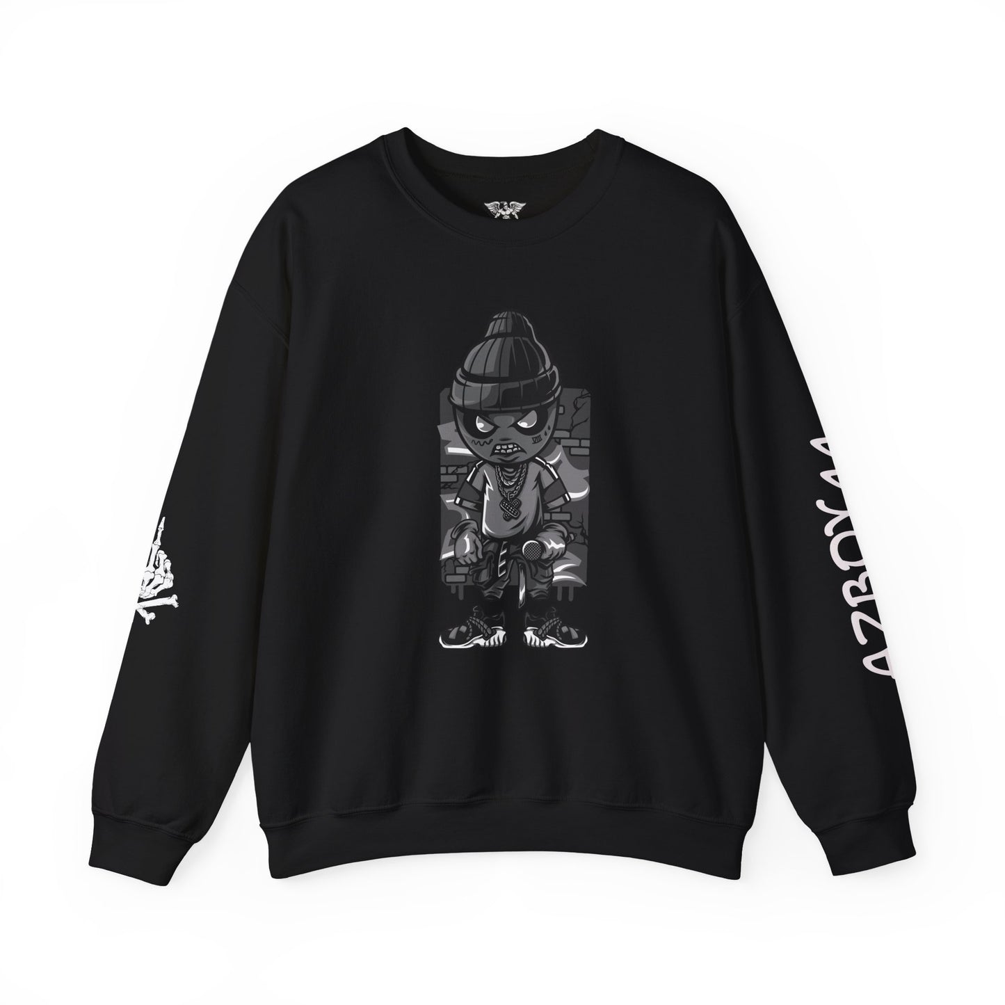 Edgy Graphic Crewneck Sweatshirt - Stylish Streetwear for Casual Look