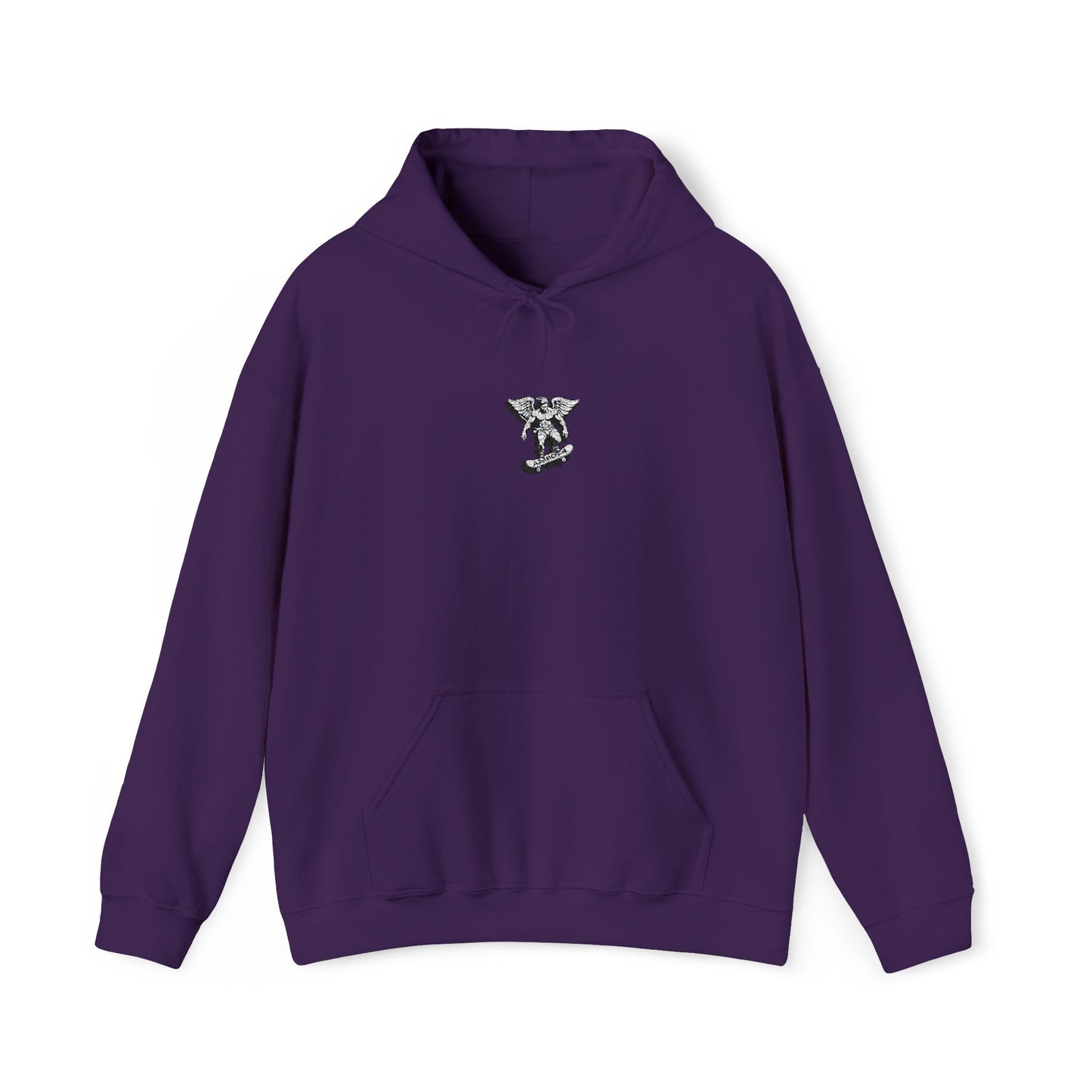 Floral Deer Chest Hoodie — Minimal Botanical Buck Graphic Sweatshirt