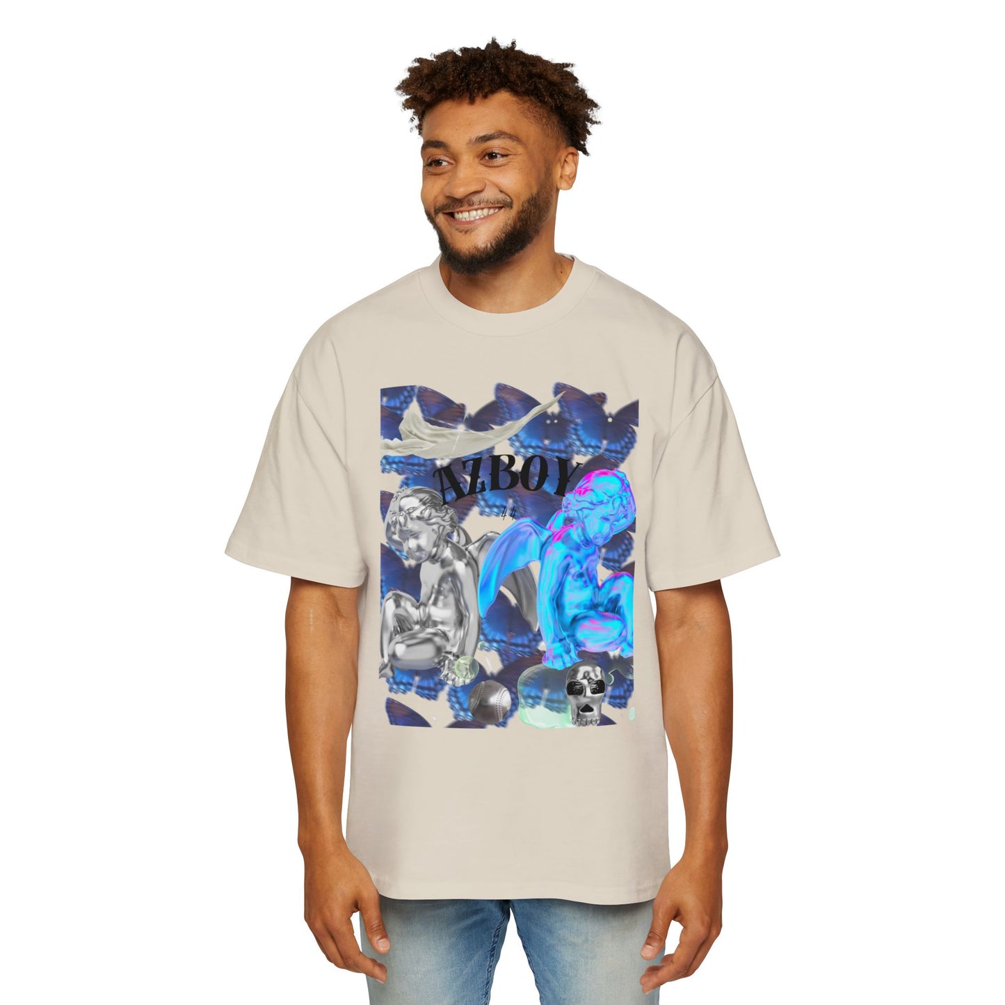 Baby Angel two size  (Men's Heavy Oversized Tee)