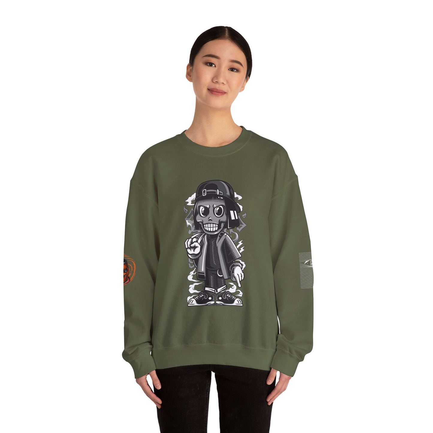 Graphic Unisex Sweatshirt - Casual Fall Streetwear Apparel for Halloween Gift