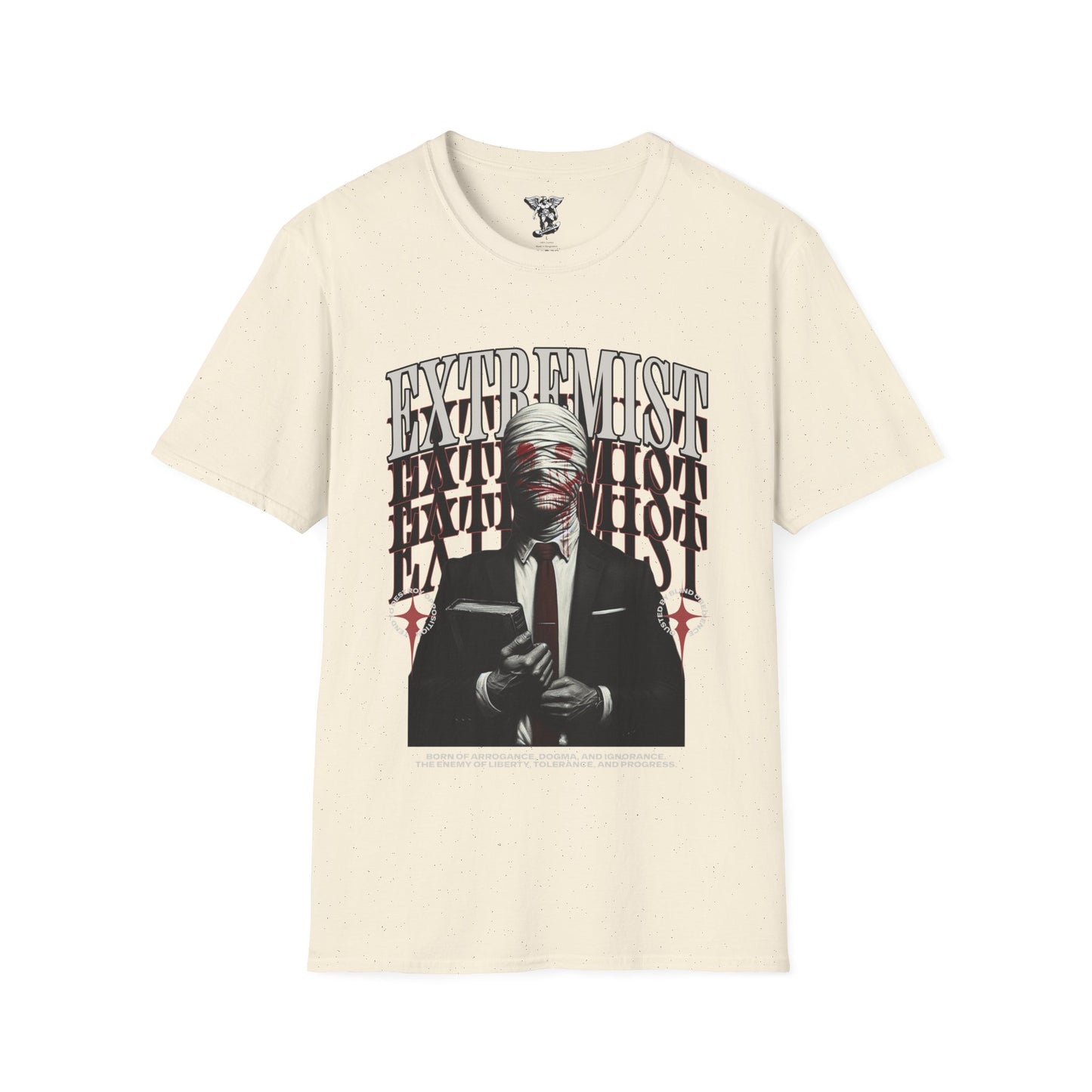 Extremist Bandaged Face Suit T-Shirt — Graphic Tee