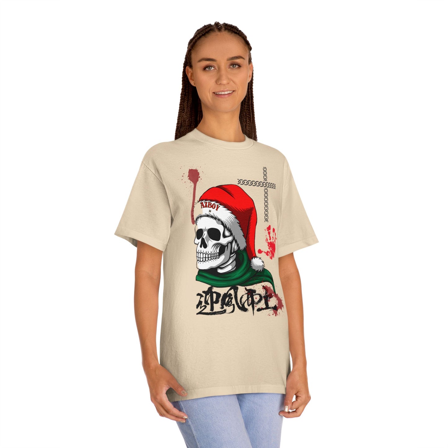 Christmas Skull Unisex Classic Tee - Festive Holiday Graphic Shirt
