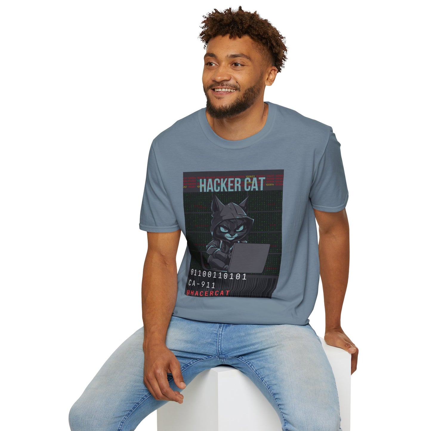 Hacker cat  Softstyle T-Shirt