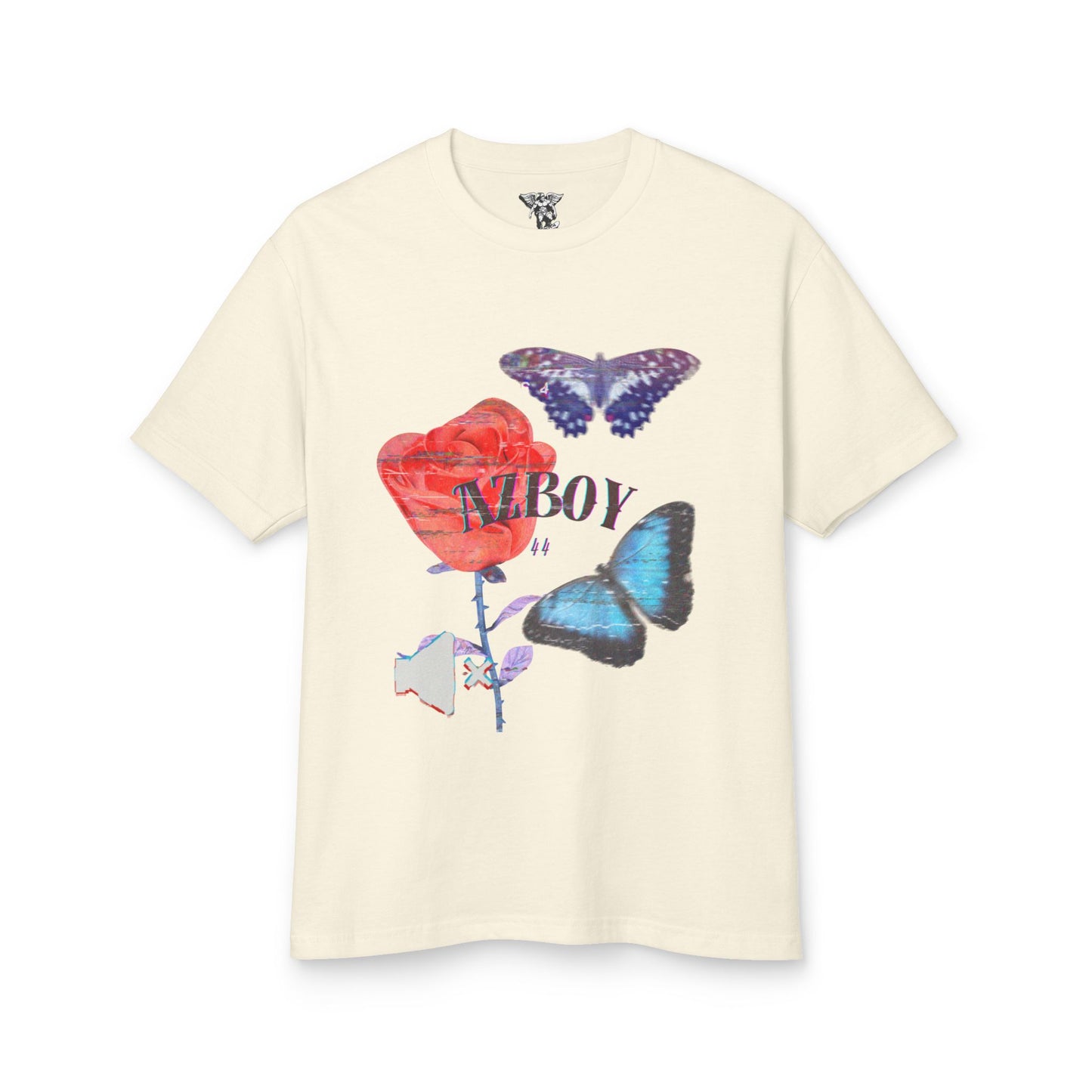 Butterfly Rose Tee — AZBOY44 Floral Graphic T-Shirt