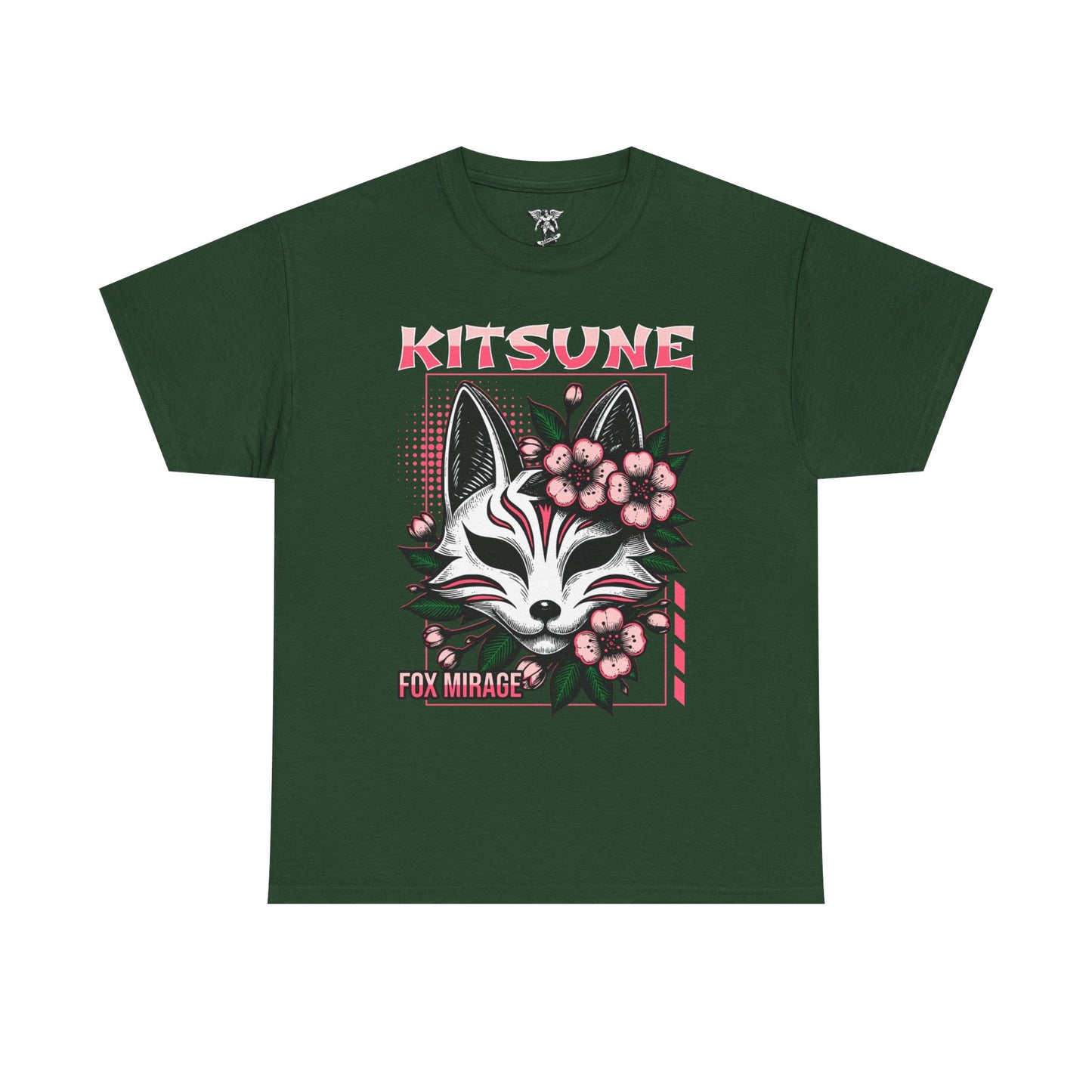 Kitsune Fox Mirage T-Shirt — Japanese Fox Mask Graphic Tee