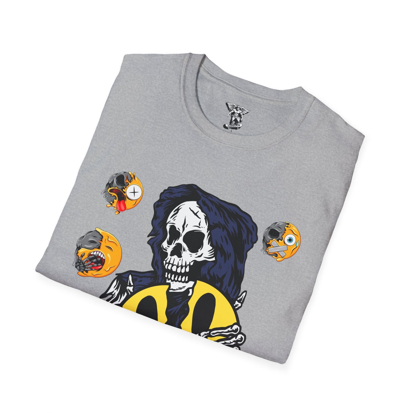 Happy Face Dead T-Shirt — Retro Smiley Skull Graphic Tee